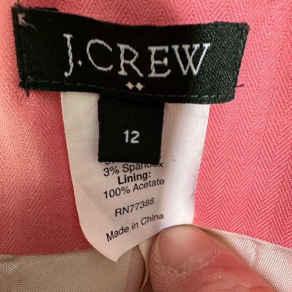J Crew Salmon Pink Sheath Dress Sz 2 Fully Lined Knee Length - Picture 5 of 5